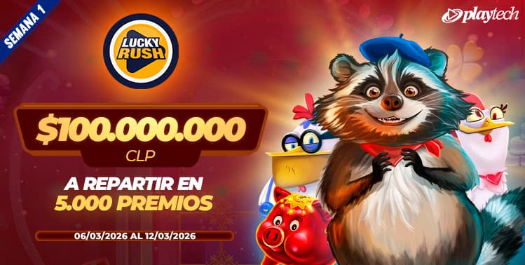 Promoción Lucky Rush por Playtech