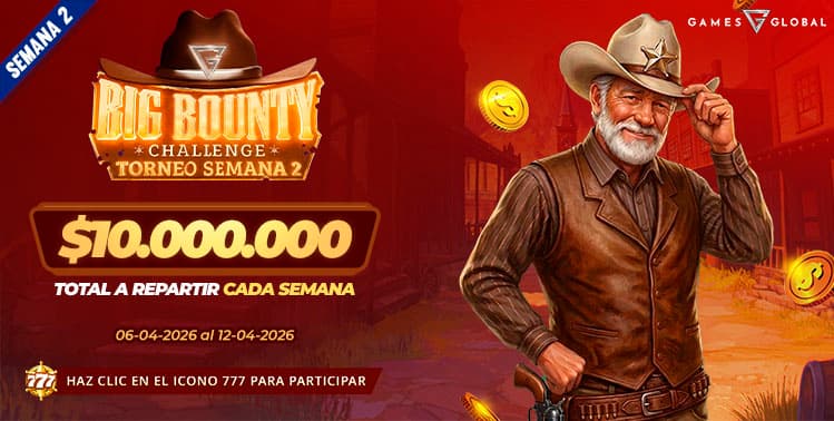 Promoción Big Bounty Challenge por Games Global